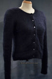 Girl's black angora cardigan sweater by BCBD Max Azria in large size