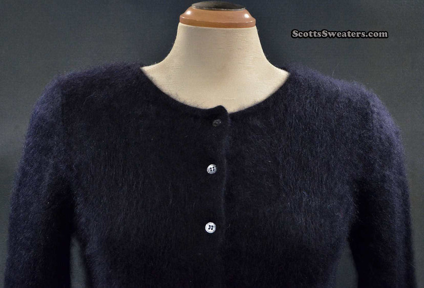 Girl's black angora cardigan sweater by BCBD Max Azria in size large