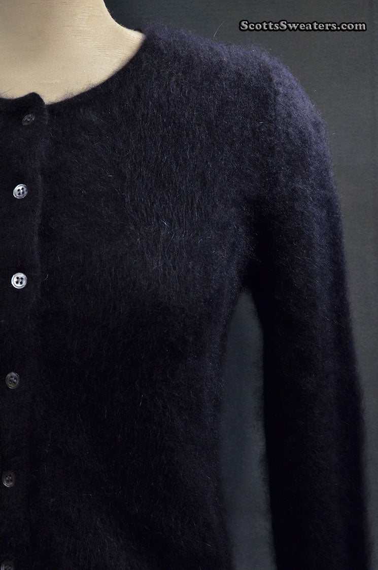Girl's black angora cardigan sweater BCBD Max Azria large size
