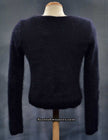 Girl's black angora cardigan sweater by BCBD Max Azria in large size