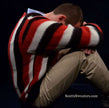 Men's Retro Cardigan Colorful Striped Faux-Mohair Sweater