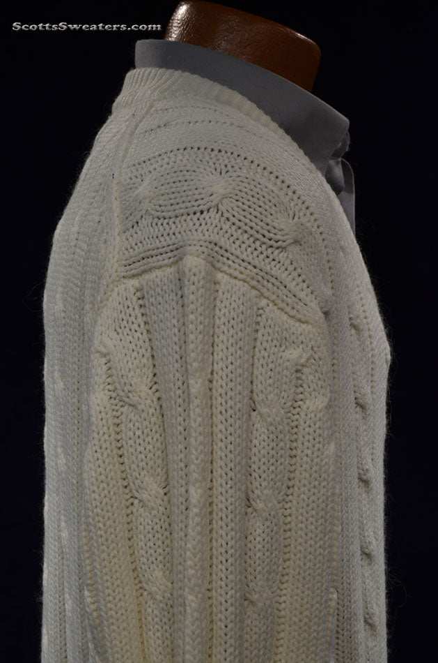 Men's classic UK cricket V-neck pullover sweater by Fearnley pre-owned size Large/X-Large