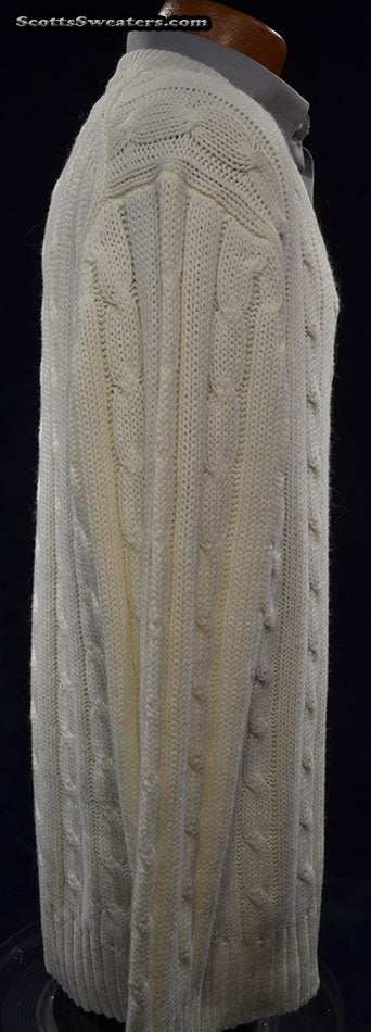 Men's classic UK cricket V-neck pullover sweater by Fearnley size Large/X-Large pre-owned