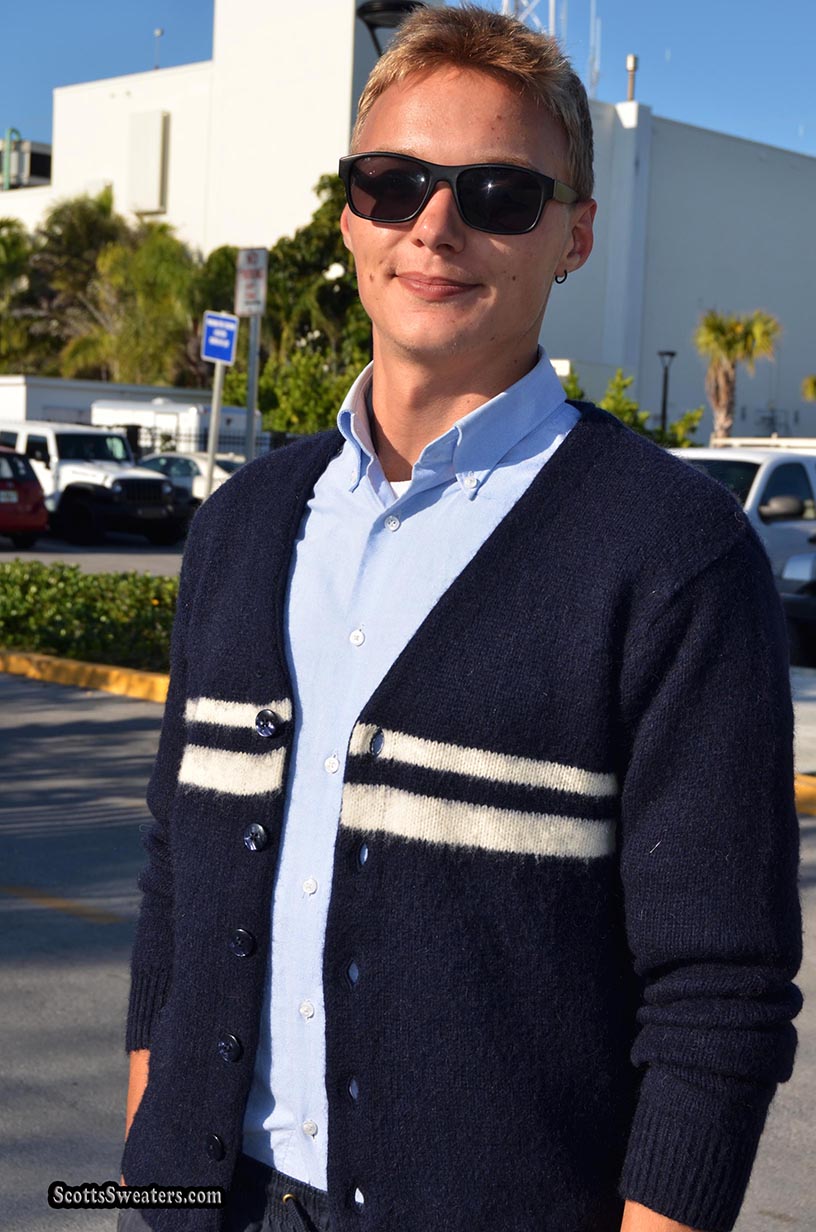 Herren Cardigan Mohair Pullover von Gant Rugger
