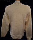 Woman's ivory crewneck mohair wool long sleeve sweater size 42 back view
