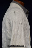 Men's classic retro cable-knit tennis sweater by Ken Rosewall, small-medium size.