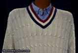 Men's Retro Tennis Sweater by Robert Bruce