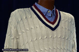 Men's Retro Tennis Sweater by Robert Bruce