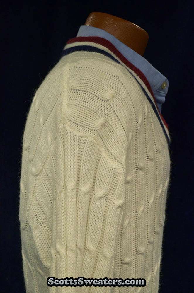 Men's Retro Tennis Sweater by Robert Bruce