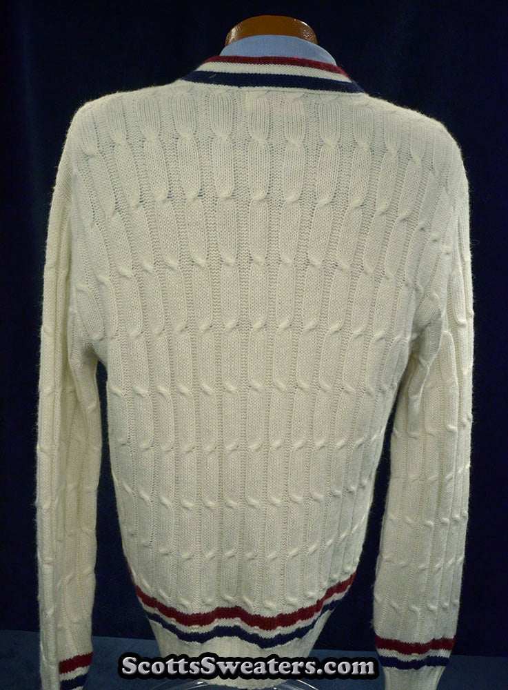 Men's Retro Tennis Sweater by Robert Bruce