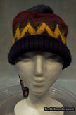 Matching burgundy hat and scarf for men's mohair crewneck sweater by Erdem x H&M