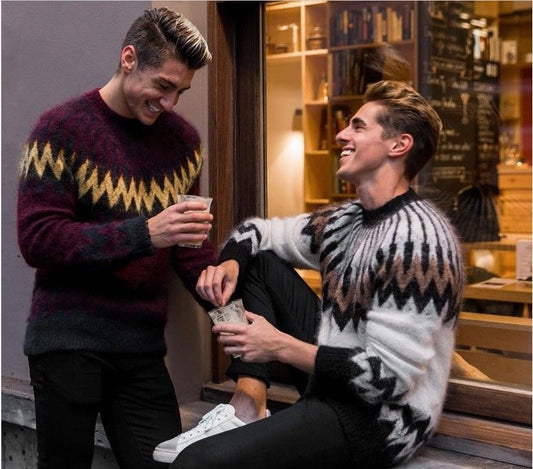 Men's Crewneck Mohair Sweater