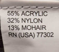 Charcoal grey men's mohair cardigan with black skull design by Zara in size small