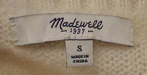 White-Red-Navy mohair color-block sweater by Madewell in size Small-Medium