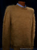 Men's beige mohair crewneck sweater by Calvin Klein Raf Simons small-medium