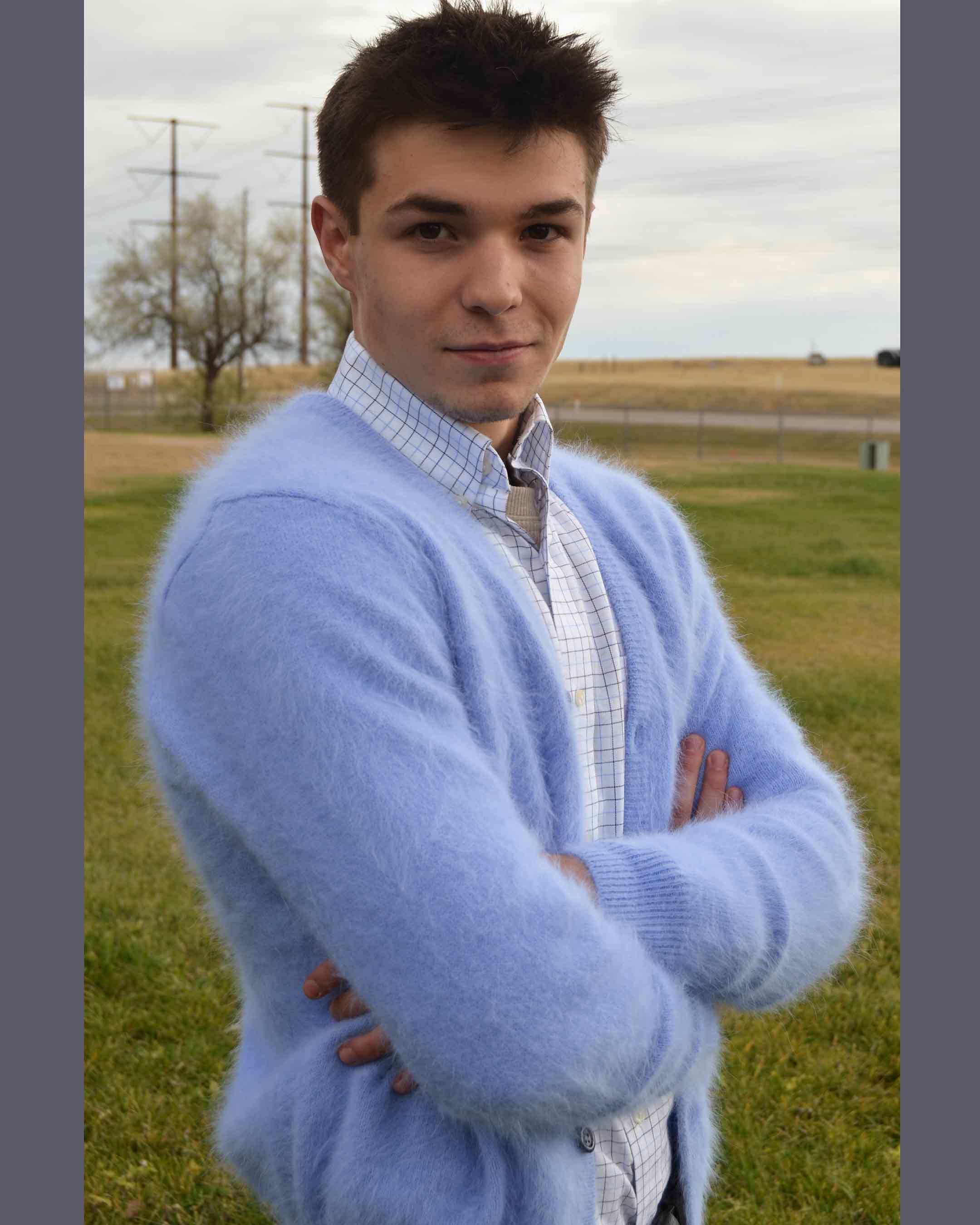Men's Angora Sweater Ultra-soft Cardigan