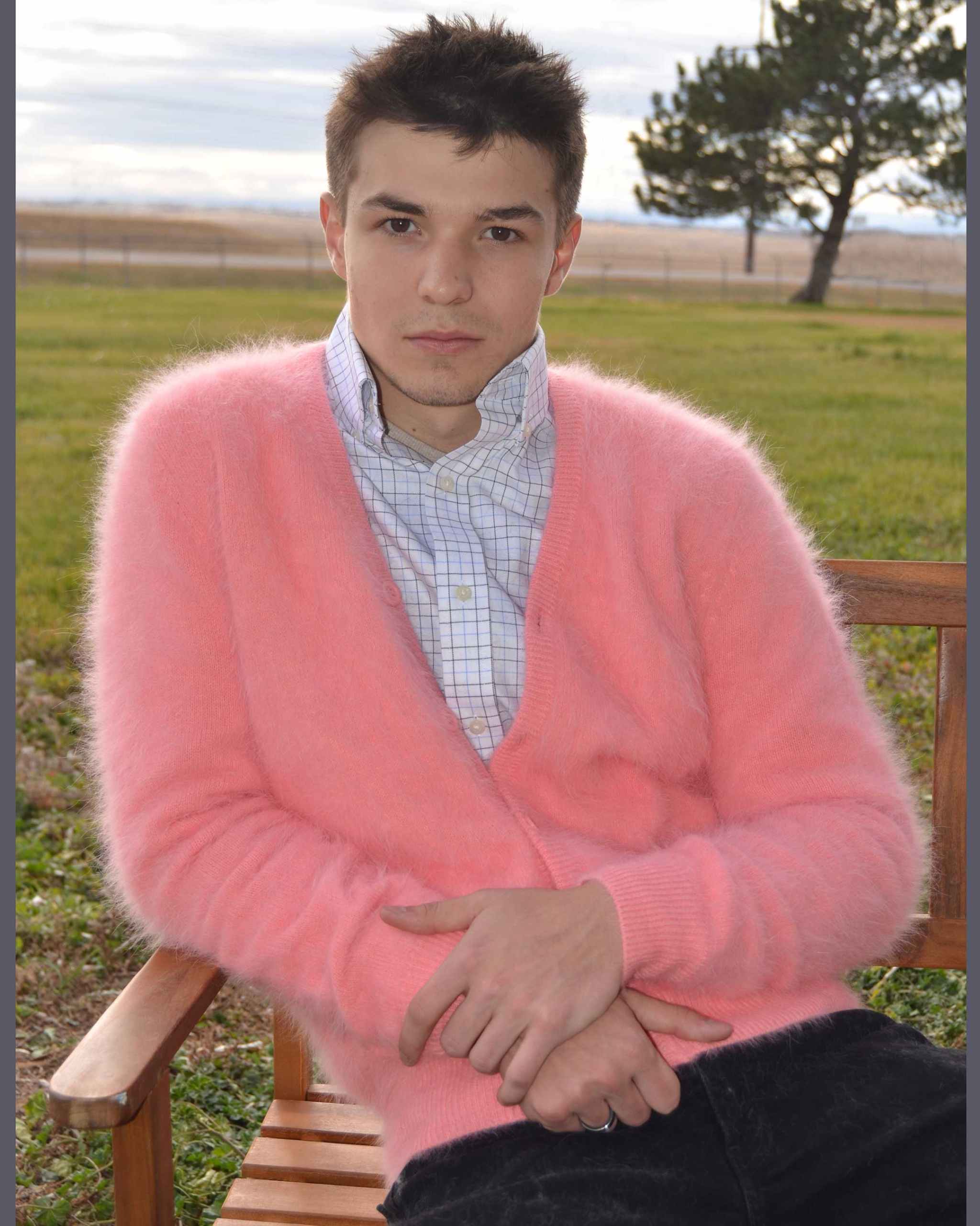 Men's Angora Sweater Ultra-soft Cardigan