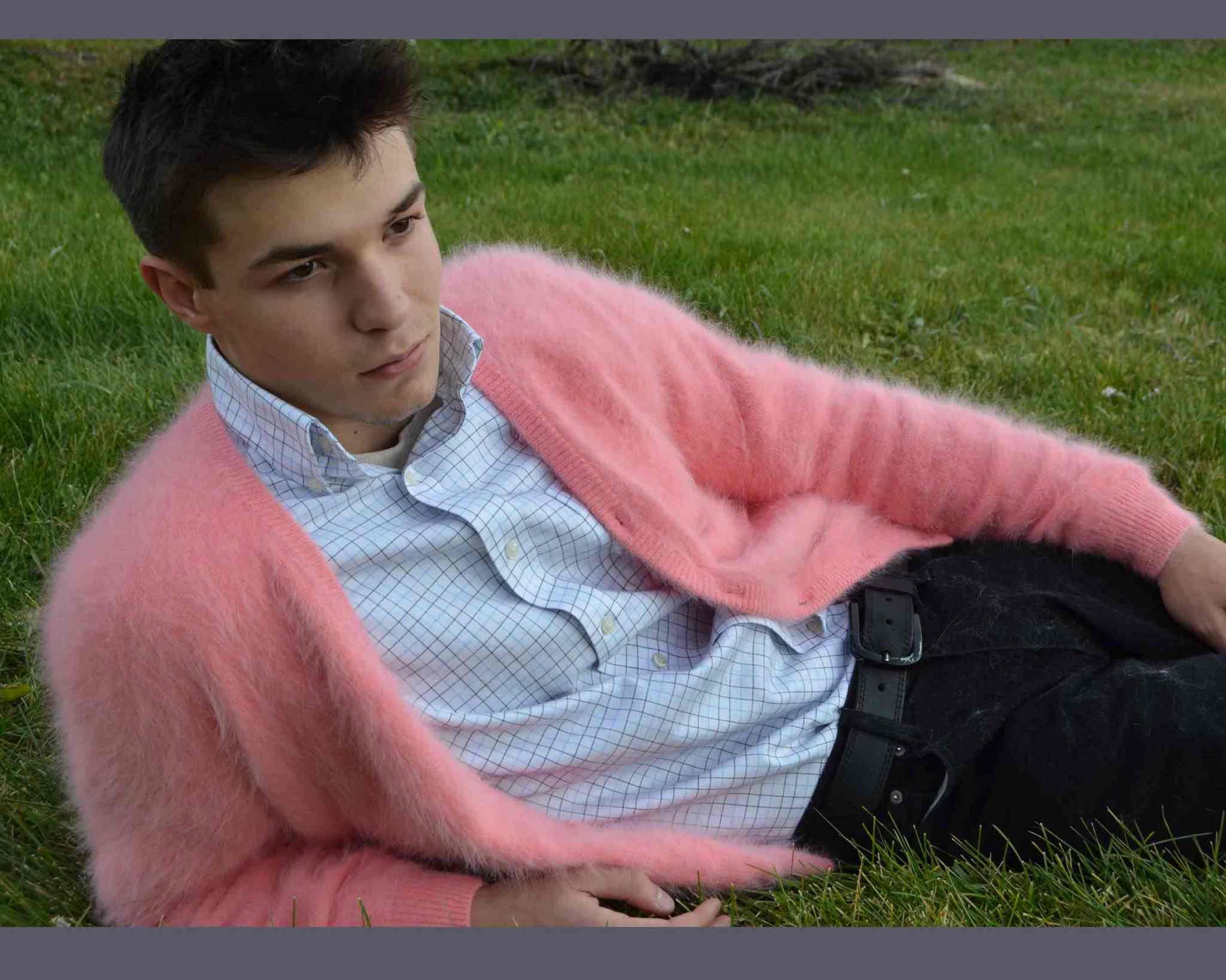 Men's Angora Sweater Ultra-soft Cardigan