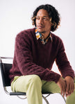 Men's Ultra-Soft Angora V-Neck Sweater