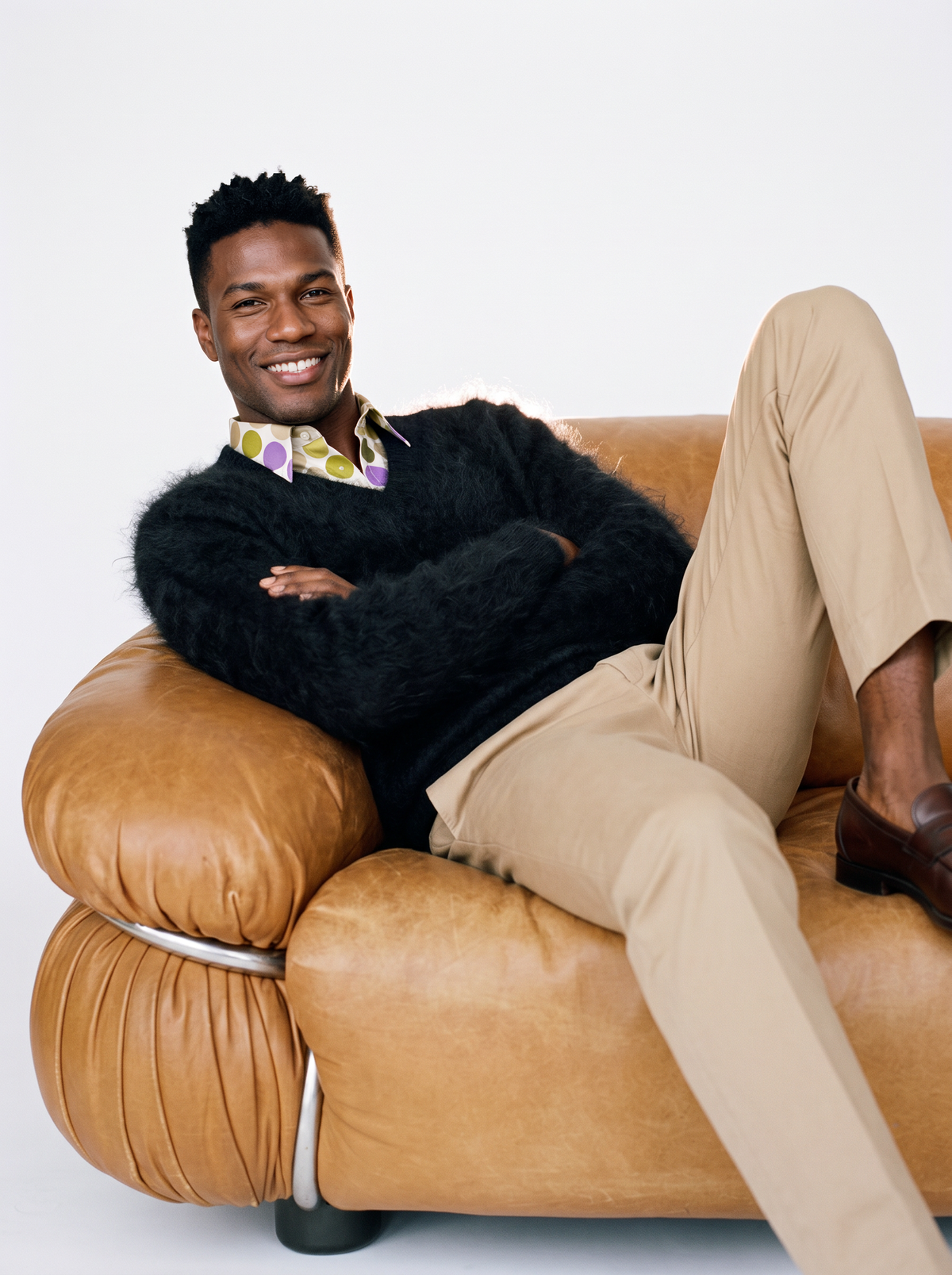 Men's Ultra-Soft Angora V-Neck Sweater
