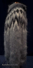 Hand-knit men's cardigan mohair sweater in size Large
