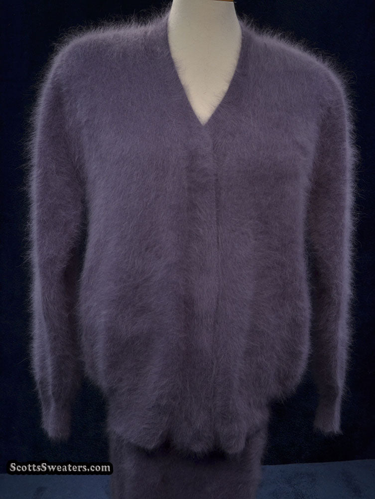 3-teiliger Angora-Cardigan und Röcke für Damen