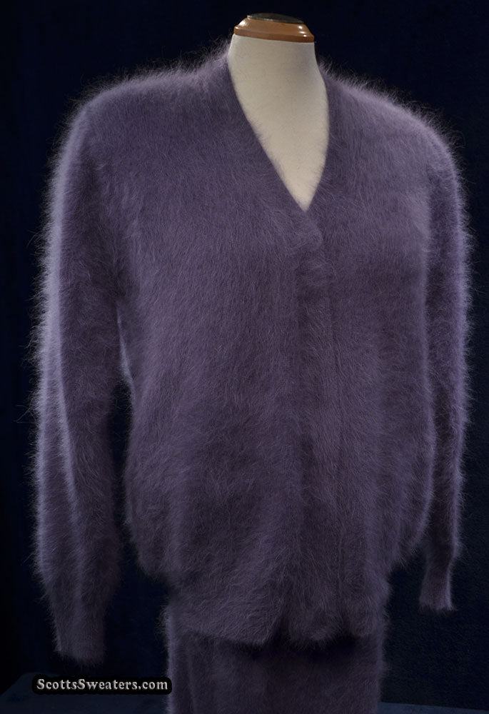 3-teiliger Angora-Cardigan und Röcke für Damen