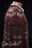 Men's Mohair Sweater Brick-red plaid by Roberto Collina