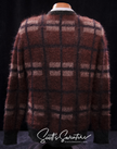 Men's Mohair Sweater Brick-red plaid by Roberto Collina