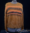 Women's Fuzzy Sweater eyelash crewneck sweater with Fair Isle design by Abound Helena