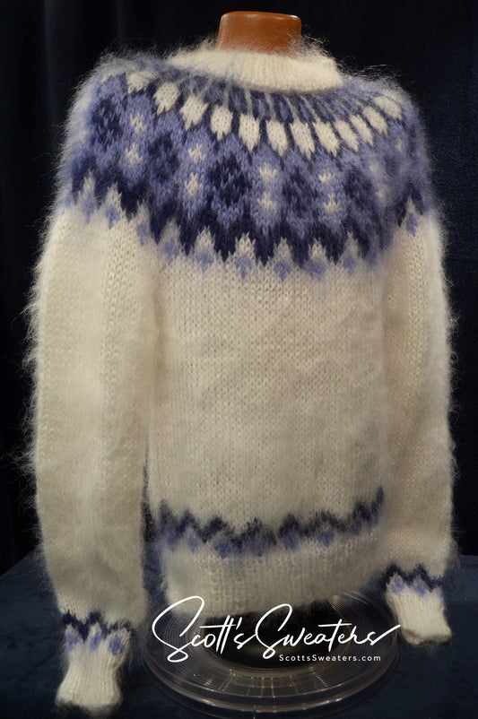 Men's Hand-knit Turtleneck Mohair Sweater