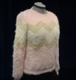 Women's Pink Sweater | Fuzzy Pink Plush Eyelash Crewneck