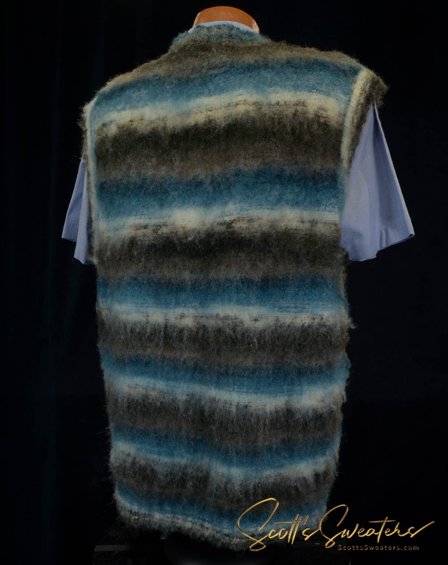Ärmellose Weste aus buntem Mohair