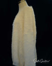 Women's soft eyelash sweaters 100% nylon fuzzy plush V-neck pullover