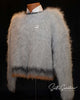 Men's fuzzy sweater modern design front view