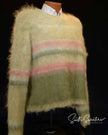 Men's fuzzy sweater modern design on a male model