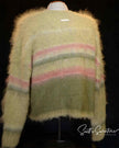 Men's fuzzy sweater modern design close-up view