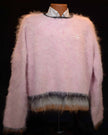 Men's fuzzy sweater with modern design