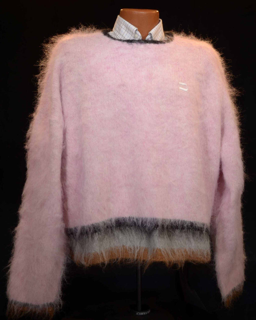 Men's fuzzy sweater with modern design