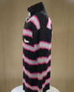 Men's Pastel Sweaters - Eyelash Sweaters with Striped Polo Neck Style