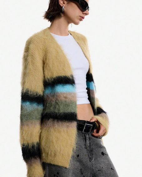 Fuzzy Cardigan sweater unisex
