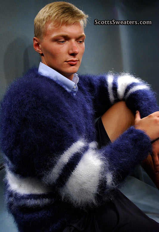 Extra weicher Herrenpullover aus Kid Mohair