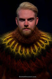Men's handknit copper mohair turtleneck sweater, warm and luxurious