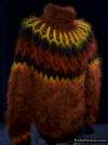 Copper men's handknit turtleneck mohair sweater, warm and fuzzy, ready to ship in the USA