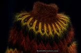 Copper men's handknit turtleneck mohair sweater, warm and fuzzy, ready to ship in the USA