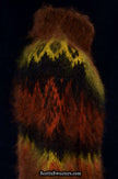 Copper men's handknit turtleneck mohair sweater, warm and fuzzy, hand-knit from long-fiber mohair