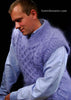 Men's handknit long-hair mohair sleeveless sweater vest by Scott's Sweaters