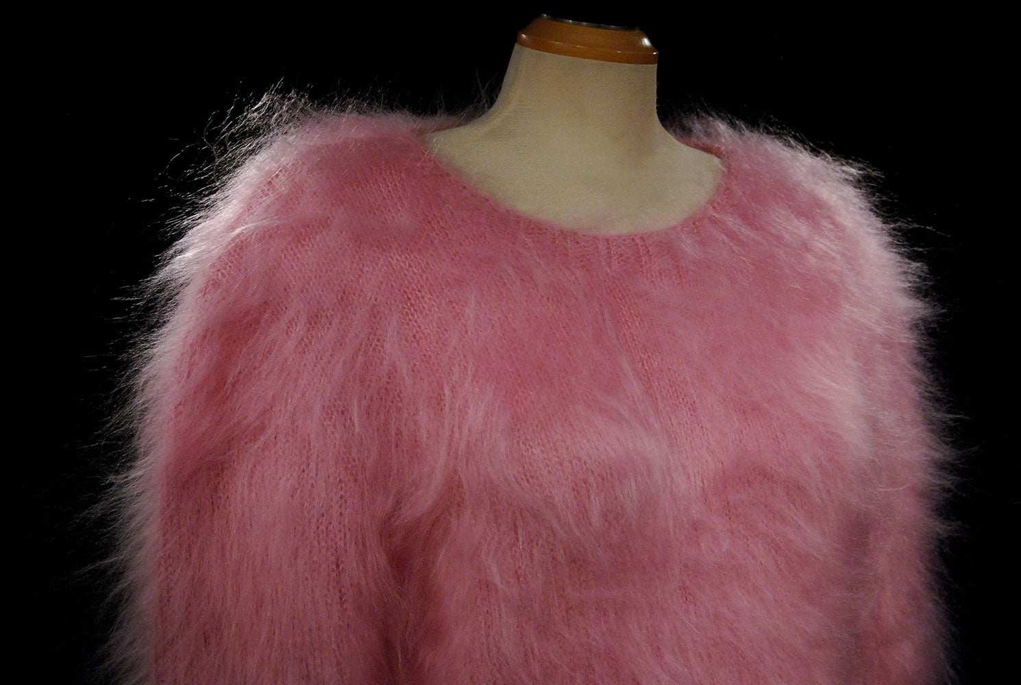 Women's Mohair Sweater Fuzzy Hand-Knit Pullover