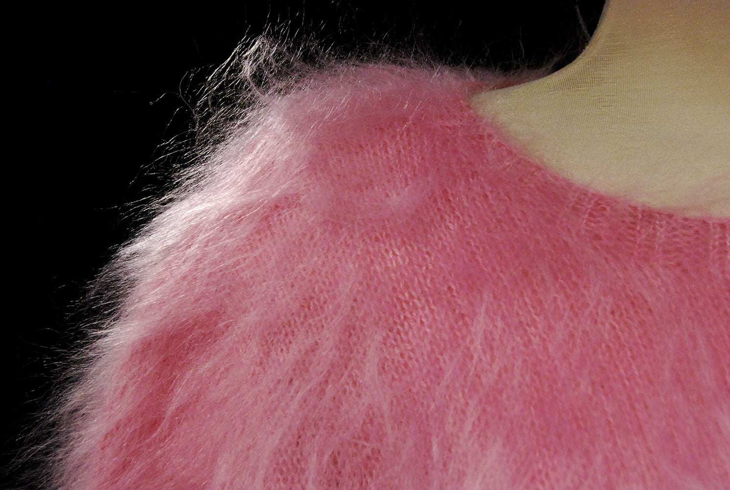 Women's Mohair Sweater Fuzzy Hand-Knit Pullover