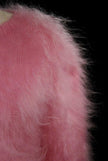 Women's Mohair Sweater Fuzzy Hand-Knit Pullover